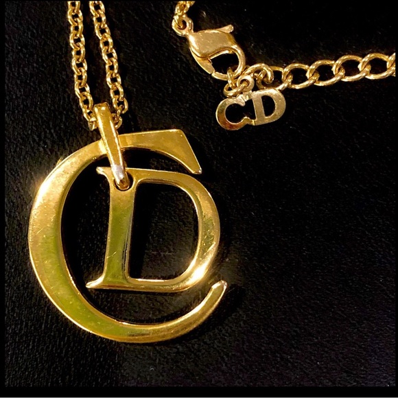Dior Jewelry - DIOR Oversized CD Monogram Gold Plated Pendant on 22” GP Necklace in DIOR BOX